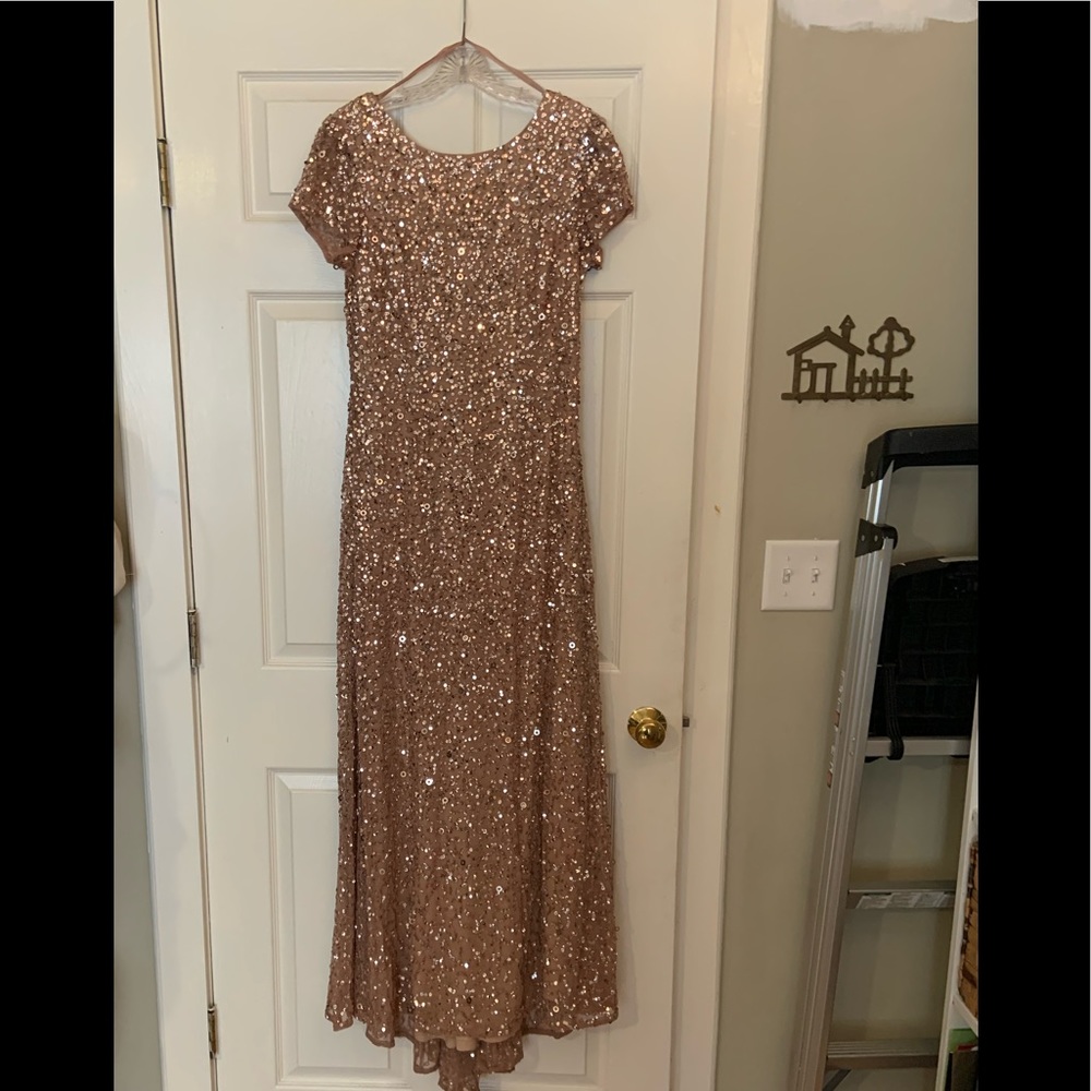 Formal sequin dress (blush colored) - worn once